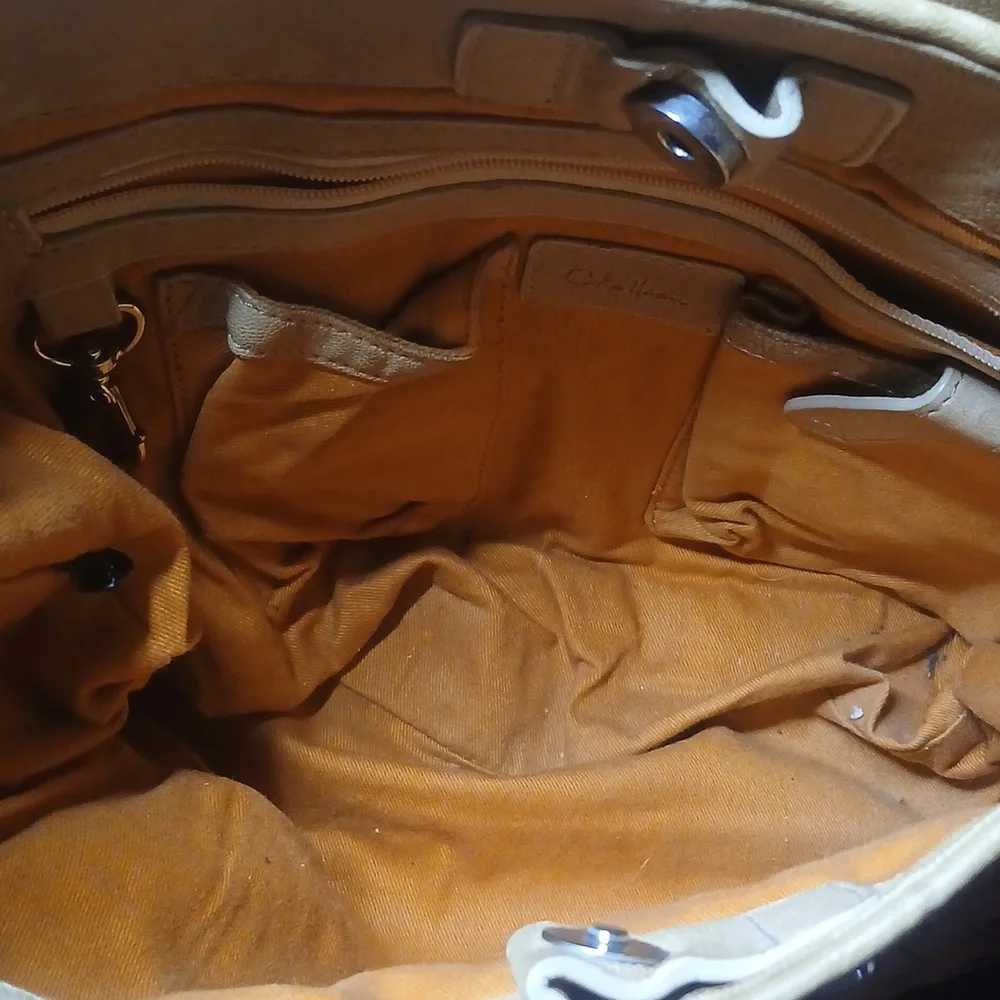 Vintage Cole Haan Tan‎ Woven Tote Bag